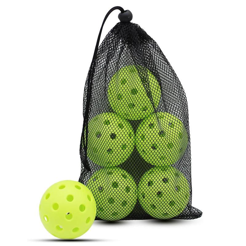 Outdoor Pickleball Ball, 6 Counts High Elasticity & Durable Pickle Ball for All Style Pickle Ball Paddles, Outdoor Sports Equipment 0