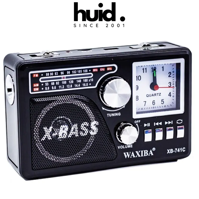 Đài Radio 3 Băng Tần FM/AM/SW Có Đèn Pin Tích Hợp Sử Dụng USB Và Thẻ Nhớ Waxiba XB-741C 1