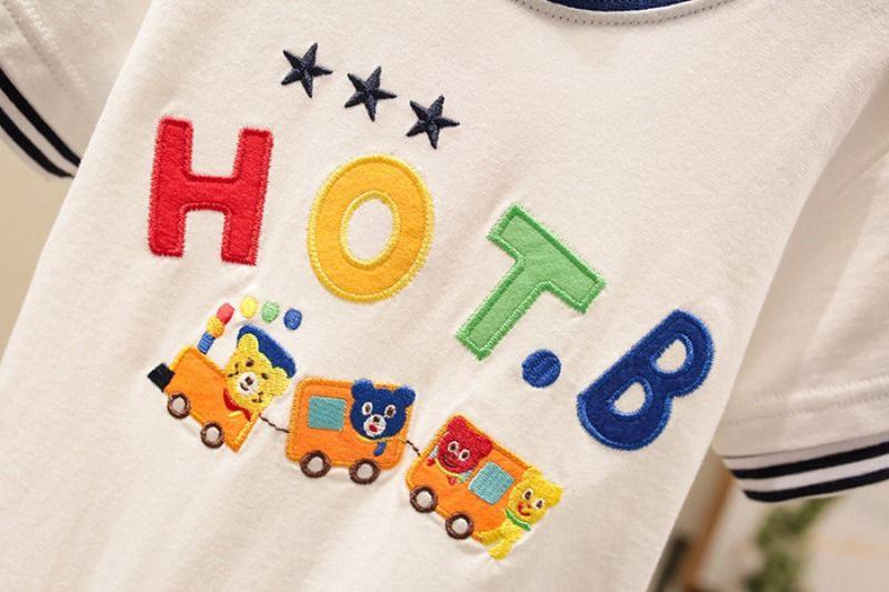 Product Introduction of Áo Thun Tay Ngắn Cho Trẻ Em, 100% Cotton, Mới, Hoạt Hình, Đẹp Trai, Trẻ Mới Biết Đi, Bé Trai, Thêu Máy, Màu Tương Phản, Thời Trang, Mùa Hè 4