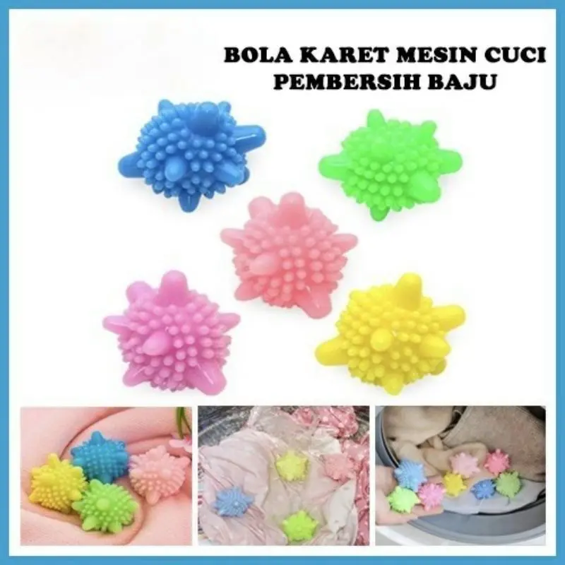 Bola Karet Mesin Cuci Laundry Ball Alat Bantu Pembersih Baju