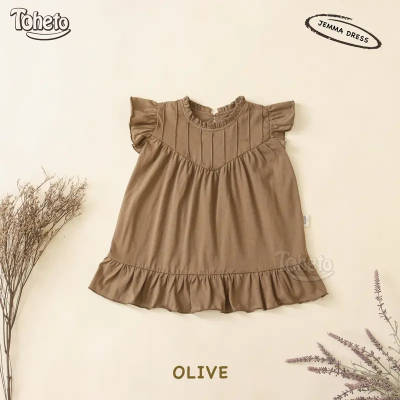 Toheto - Jemma Dress Anak Perempuan 1-4 Tahun Lengan Katun 3