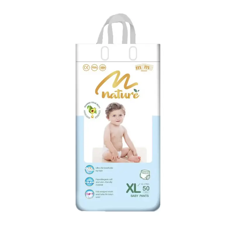 ￼Tã/Bỉm dán/quần Momo Nature mẫu mới NB60/S56/M52/M48/L44/XL42/XXL40/3XL38/4XL36 8