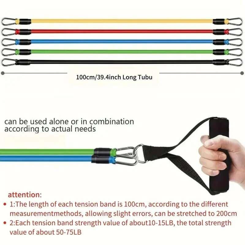 Product Introduction of 11pcs TPE Set, Resistance With Door Anchor, Handles, Carry Bag, Legs Ankle Straps, Exercise Bands 5
