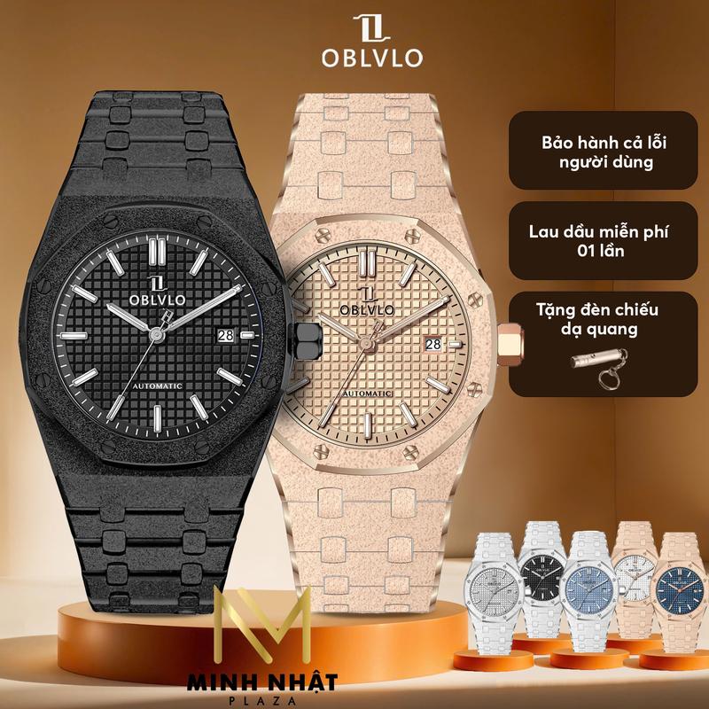ĐỒNG HỒ CƠ NAM OBLVLO TM-ASP-SIM| TẶNG 1 LẦN LAU DẦU MIỄN PHÍ, TẶNG 1 ĐÈN CHIẾU DẠ QUANG