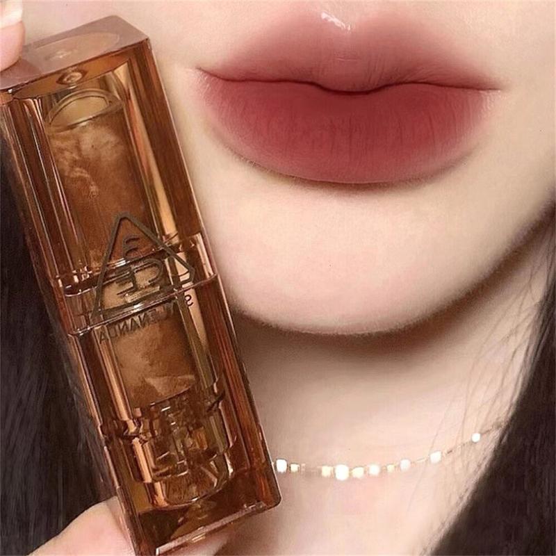 Son Môi, Favogue, Chất Liệu Acrylic, Màu Hổ Phách, Thiết Kế Gợn Nước, Lớp Hoàn Thiện Lì Son Môi Trà Bong Bóng, Trang Điểm Môi 3