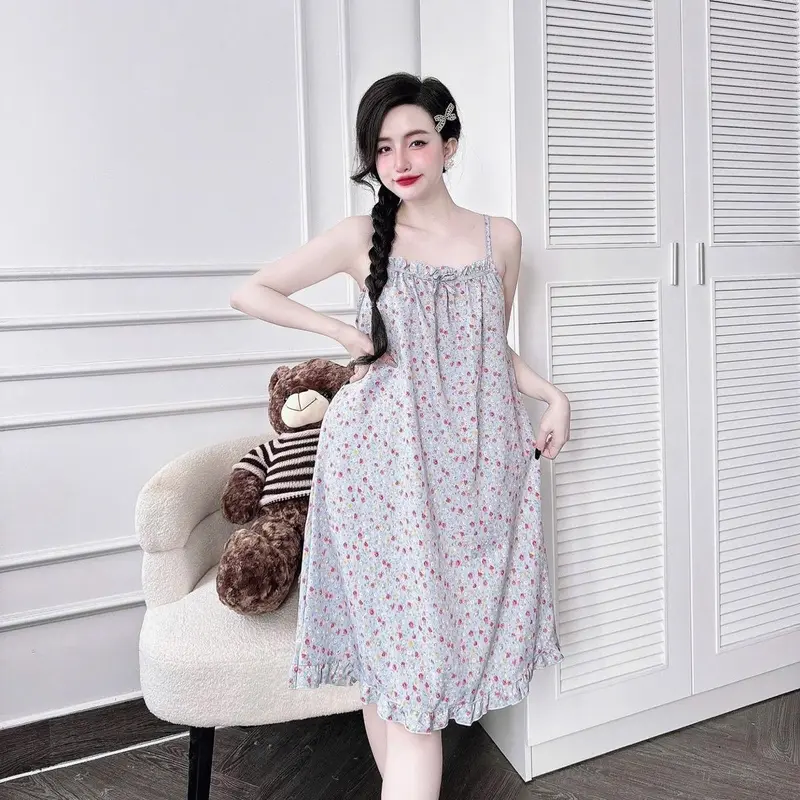 ĐẦM NGỦ 2 DÂY LỤA FORM DÁNG TIỂU THƯ MẶC NHÀ THOẢI MÁI 45-60KG 8