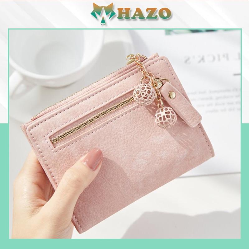  VÍ NGẮN NỮ CẦM TAY CAO CẤP 493 KHÓA ĐÍNH HẠT CHÂU SIÊU DỄ THƯƠNG 