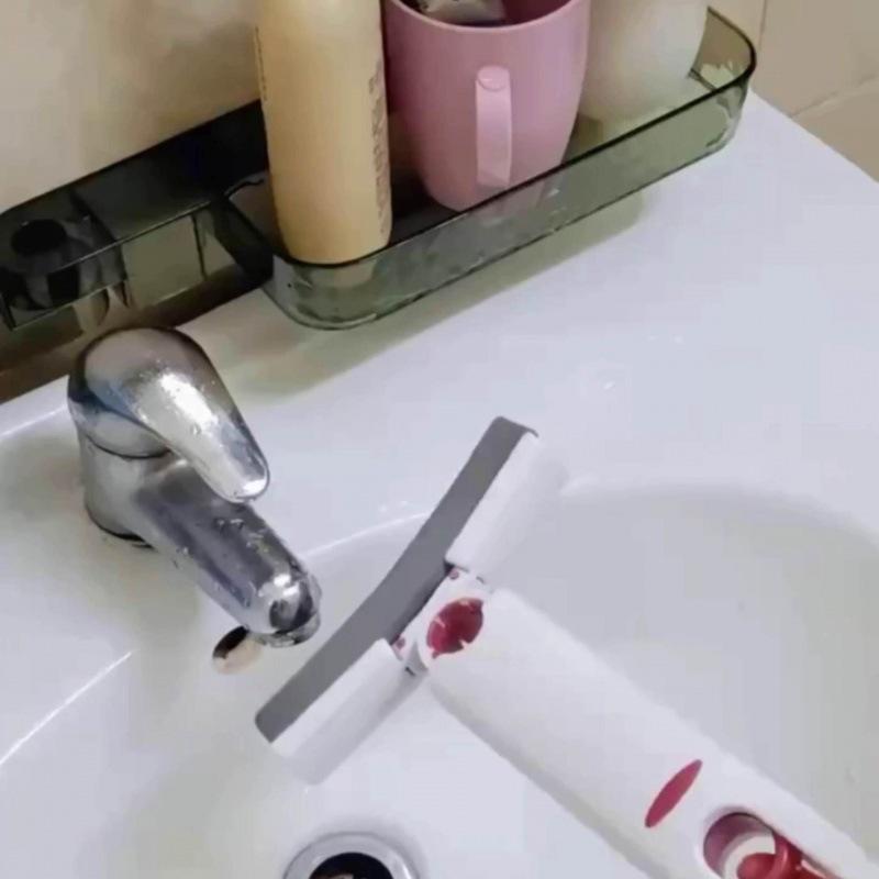 Cây Lau Nhà Cầm Tay Mini, Để Khử Trùng Và Hấp Thụ Nước, Không Cần Rửa, Bàn Xoay, Thích Hợp Để Vệ Sinh Nhà Bếp Và Phòng Tắm，cọ vệ sinh bồn cầu 3