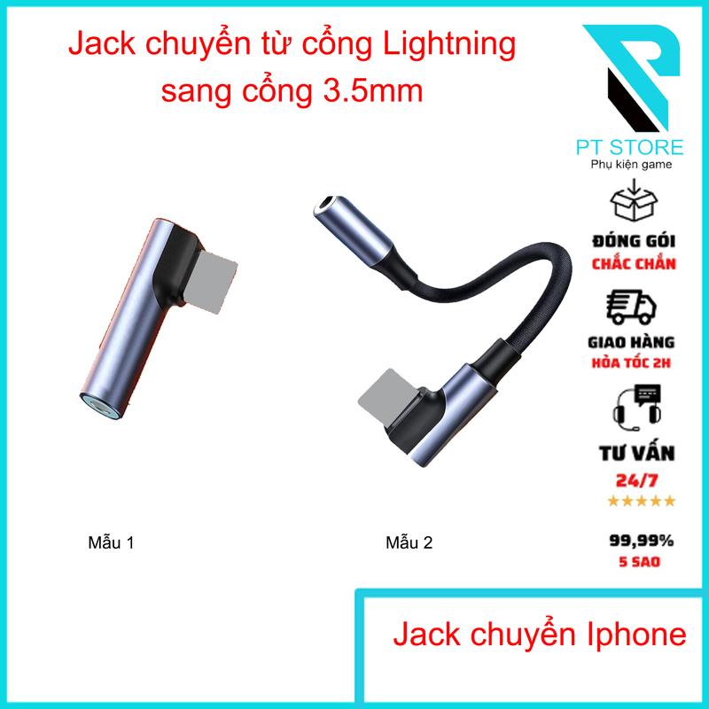 Jack chuyển chữ L từ cổng sạc Lightning sang cổng tai nghe 3.5mm - Âm thanh DAC cao cấp - Thiết kế thông minh - Cắm trực tiếp ( Không hỗ trợ mic )