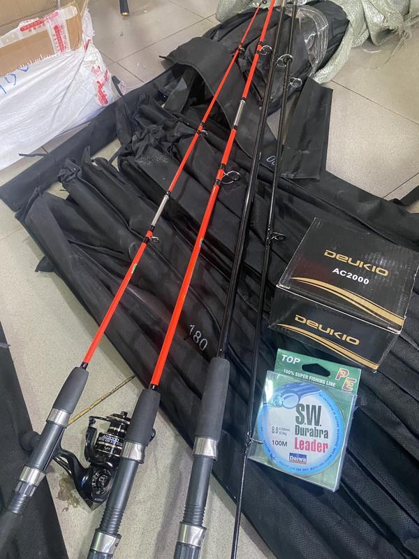 [Mã 10] Combo Câu Cá sông  cần Shimano, máy Dekio Ac Bắt Cá Câu Cá