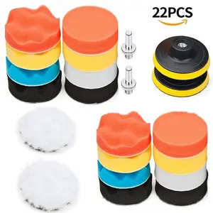 Busa Set Poles Body Mobil Motor Set 7 Pcs 3 Inch 80mm Polish Wax Spons Compound