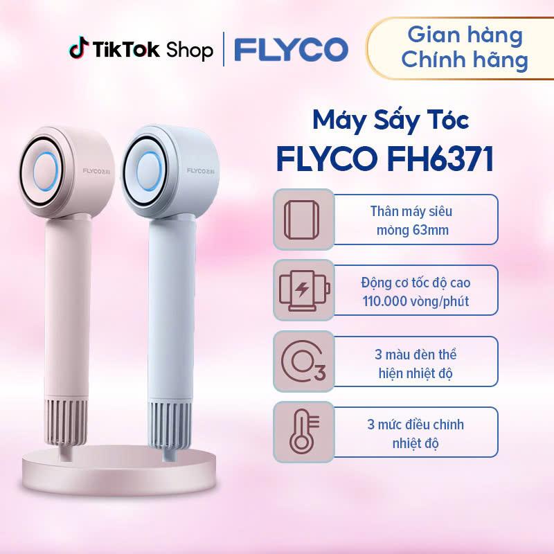 Máy Sấy Tóc Siêu Tốc Flyco FH6371 Sức Gió Siêu Bão Mang Theo 200tr Anion Kết Hợp Công Nghệ Sấy Lạnh
