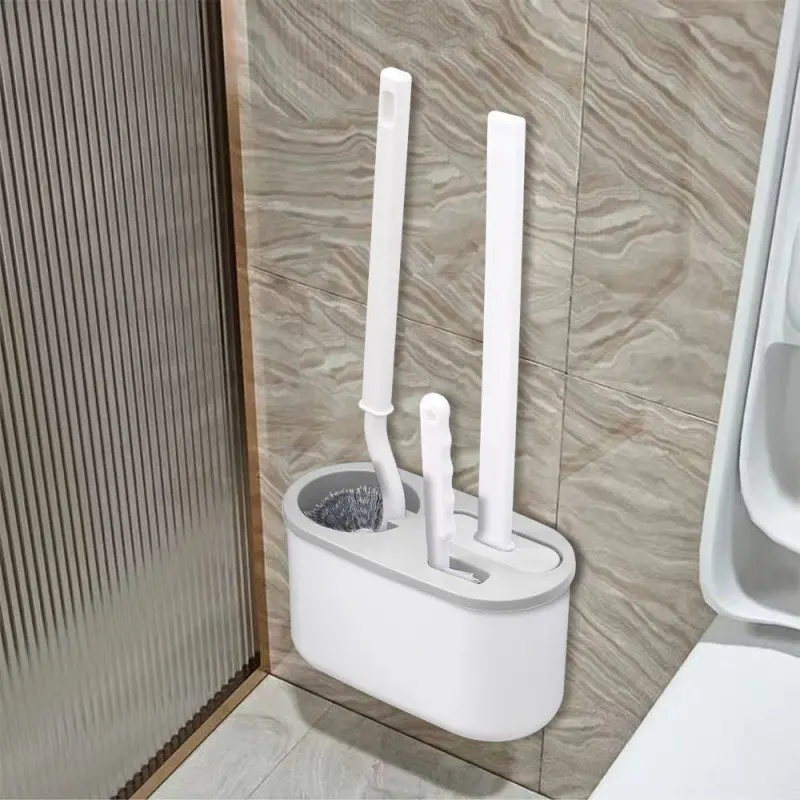 Toilet Brush Set, Toilet Brush, Cleaning Brush, Bathroom Brush, Three Piece Brush Set