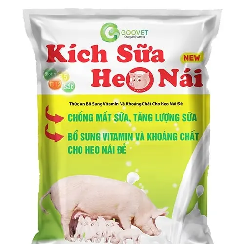 KÍCH SỮA HEO NÁI 1kg - C.h.ố.n.g mất sữa, tăng lượng sữa, bổ sung vitamin và khoáng chất cho heo nái đẻ. 1