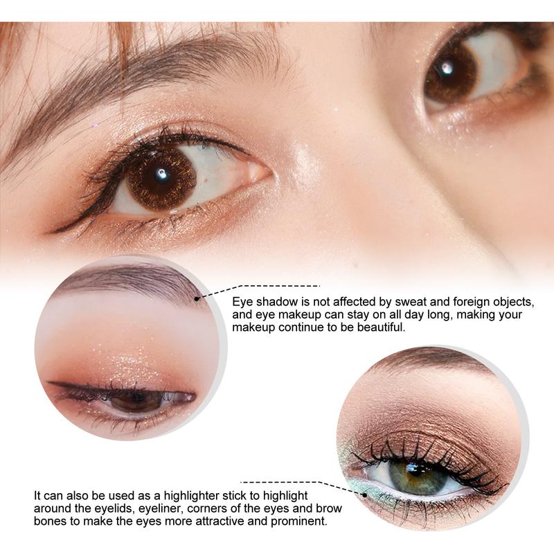 Jaysuing Eye Shadow Stick Waterproof and Durable Easy to Color Thin and Glittering Repair Crouching Silkworm Brightening One Lazy Eye Shadow Stick 6