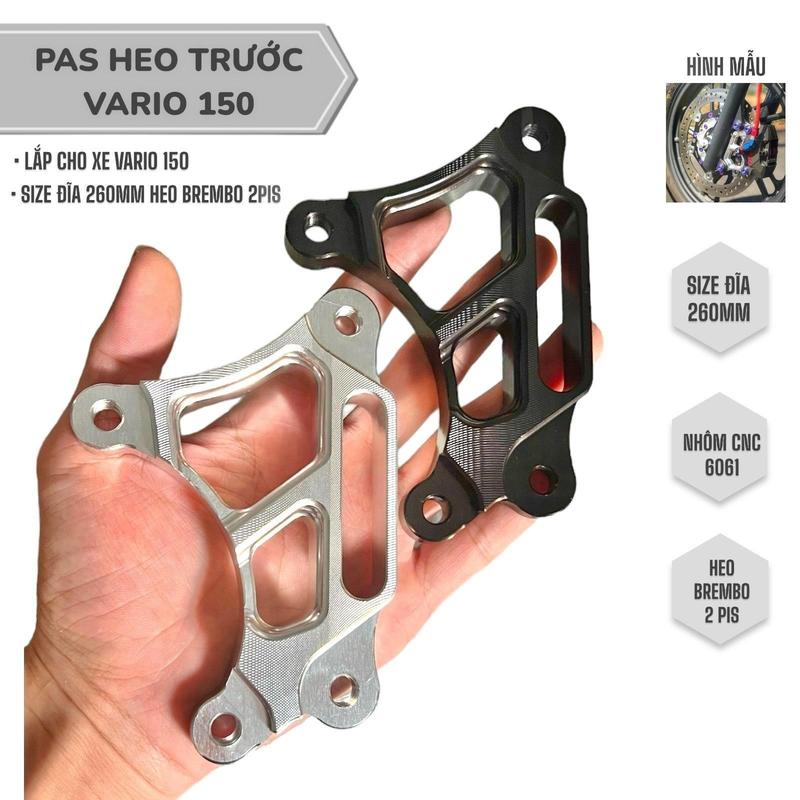Pas heo trước Vario 150 size đĩa 260 267mm heo Brembo 2pis nhôm cnc nguyên khối Phụ Tùng Phụ Kiện