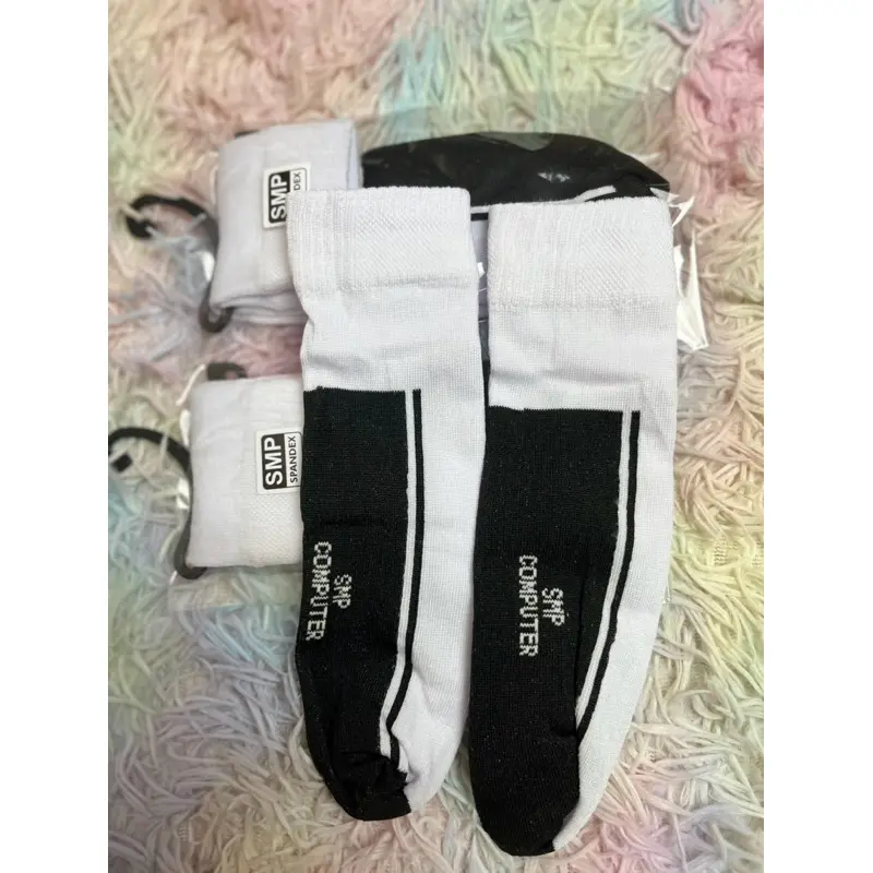 kaos kaki sekolah SD SMP SMA anak Remaja pendek Computer tebal Hitam Putih Fashion 5