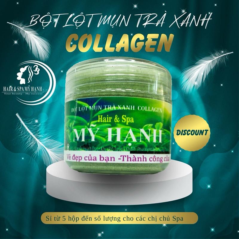 Mặt Nạ Bột Lột Mụn Trà Xanh Giúp Lấy Đi Bụi Bẫn , Sợi Bã Nhờn Và Tế Bào Da Chết . Giảm Thiểu Tình Trạng Tắt Nghẽn Nguyên Nhân Hình Thành Mụn Cám Đầu Đen