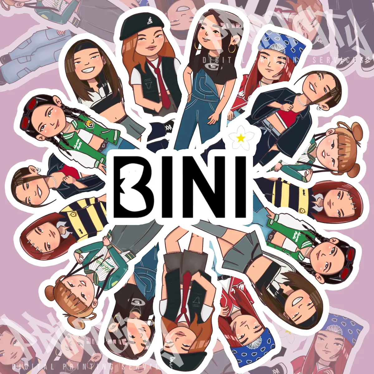 BINI sticker set | glossy | waterproof