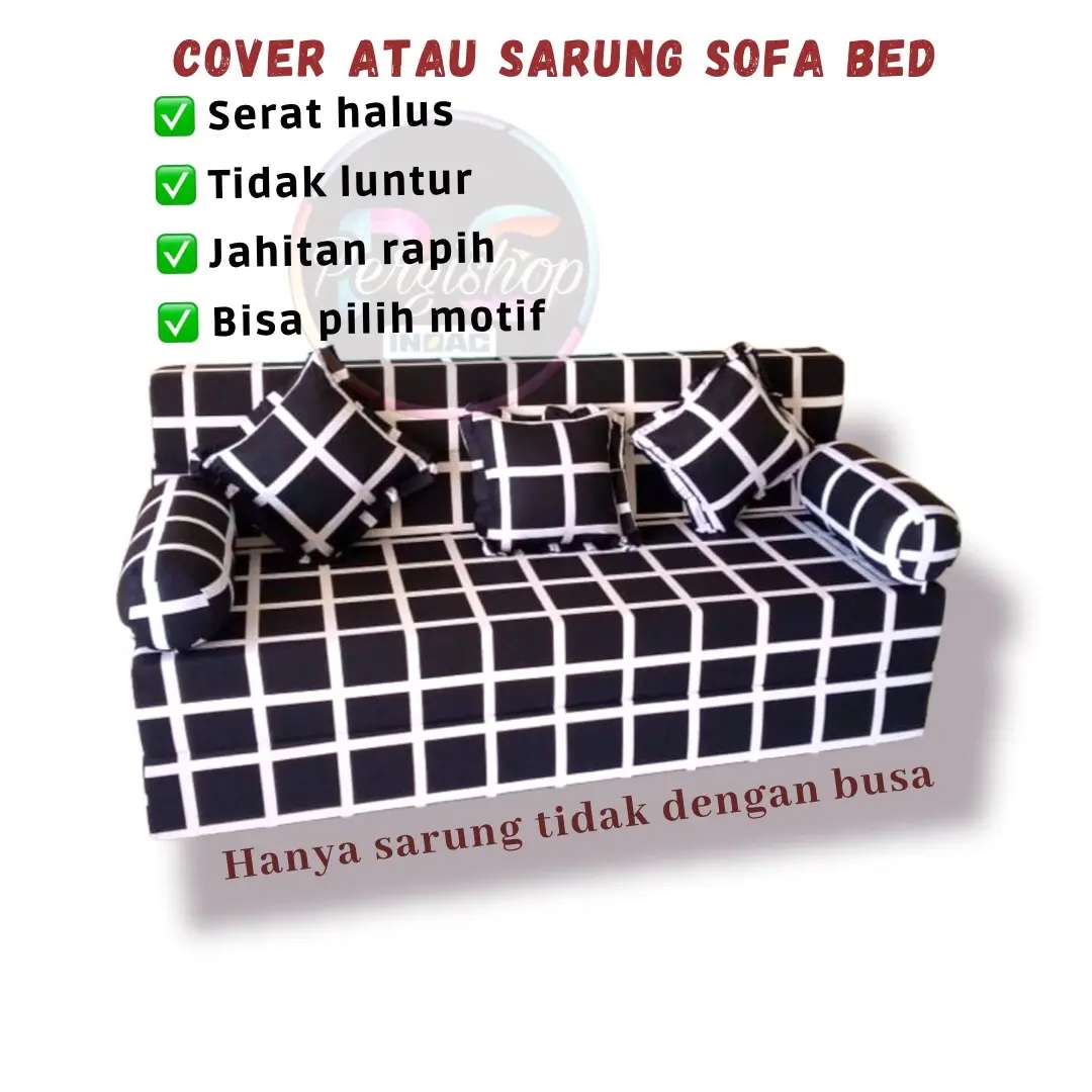Sarung sofa bed inoac cover sofa bed inoac full set Lembut Katun Bisa Dicuci