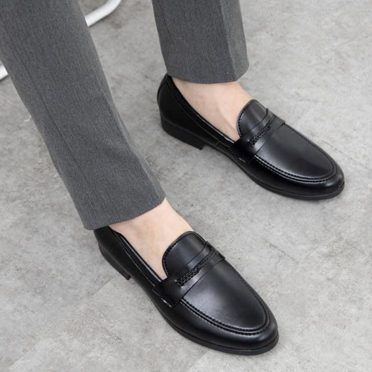 Giày tây nam phối dây thời trang hàn quốc - bính lỳ