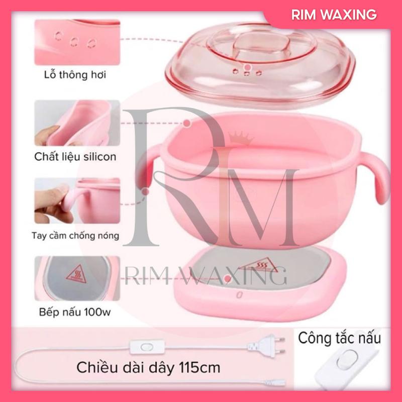 Combo Nồi Điện Silicon Chống Dính + 100g Sáp Sữa Dừa RIM WAXING + Mỡ Trăn Nguyên Chất 10ml -Tặng Que CHE TÊN - 1092 Cạo Râu 3