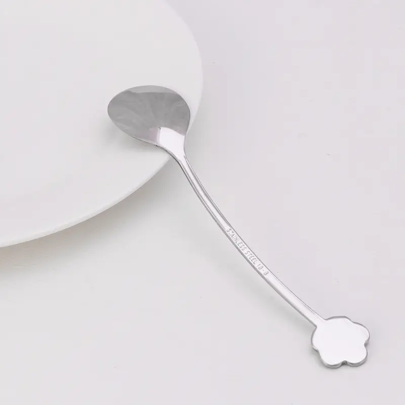Thìa tráng miệng, Muôi canh, Thìa trà, Thìa ăn, Màu bạc, 13,6 * 2,5 * 0,5cm 5