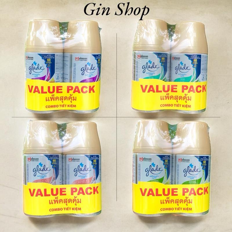 Combo tiết kiệm Set 2 Lõi Thay Thế Máy Xịt Phòng Tự Động Glade Dầu Thơm Phòng xit phongkhumui