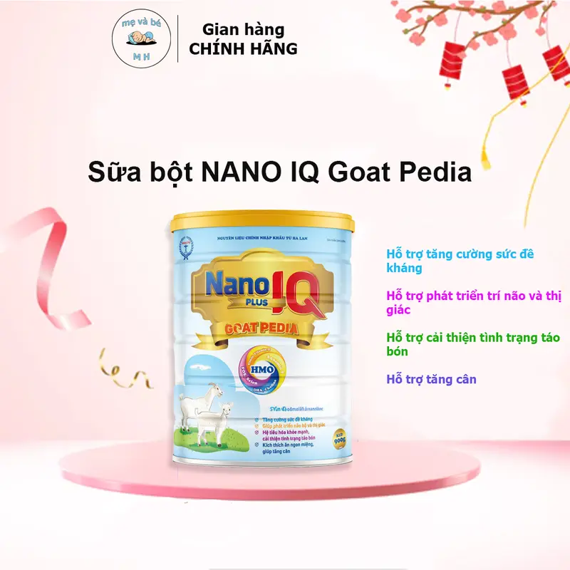 Sữa bột NANO IQ Pedia, NANO IQ Grow, NANO IQ Kids, NANO IQ Colostrum, NANO IQ Goat Kids, NANO IQ Goat Pedia Cho Bé 0