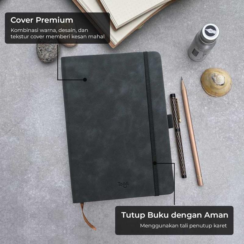 TaffHOME Toddi Buku Catatan Harian Notebook with Pen Holder - LXY0133 1