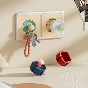【artheni】Penutup Stop Kontak EU, Pelindung Soket Anti Bayi dengan Pengait, Tutup Pengaman Steker Kartun Silikon