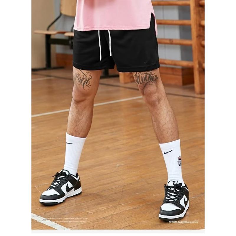 Product Introduction of Quick-Drying Basketball Pants, Sports Shorts, Cropped Pants, Men's And Women's Breathable, Ultra-Lightweight, Oversized, Black And White Running Training Half Pants 5