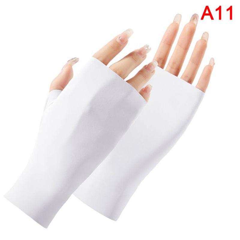 Product Introduction of Summer Ice Silk Half Fingers Gloves Women Breathable Thin Fingerless Gloves Outdoor Riding Driving Gloves Sunscreen Mittens 31