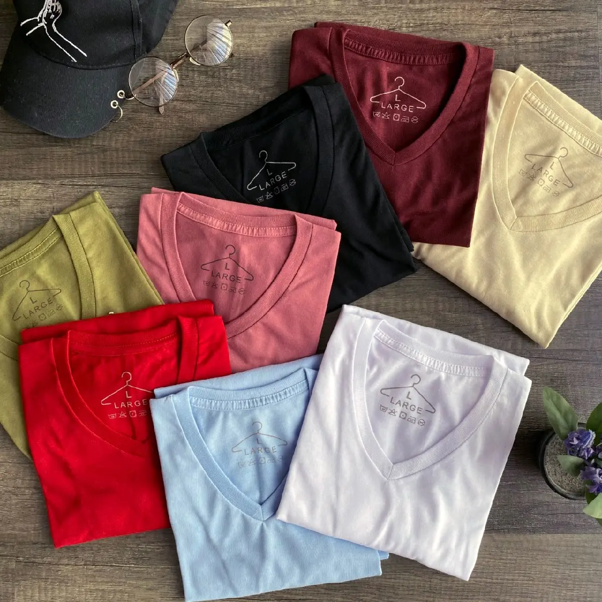 KAOS POLOS LENGAN PENDEK V NECK COMBED 30S PREMIUM
