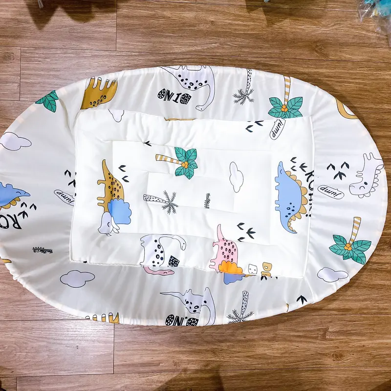Ga bọc nôi tre cho bé - Bọc lót nôi tre vải thun (Không có nôi) 5