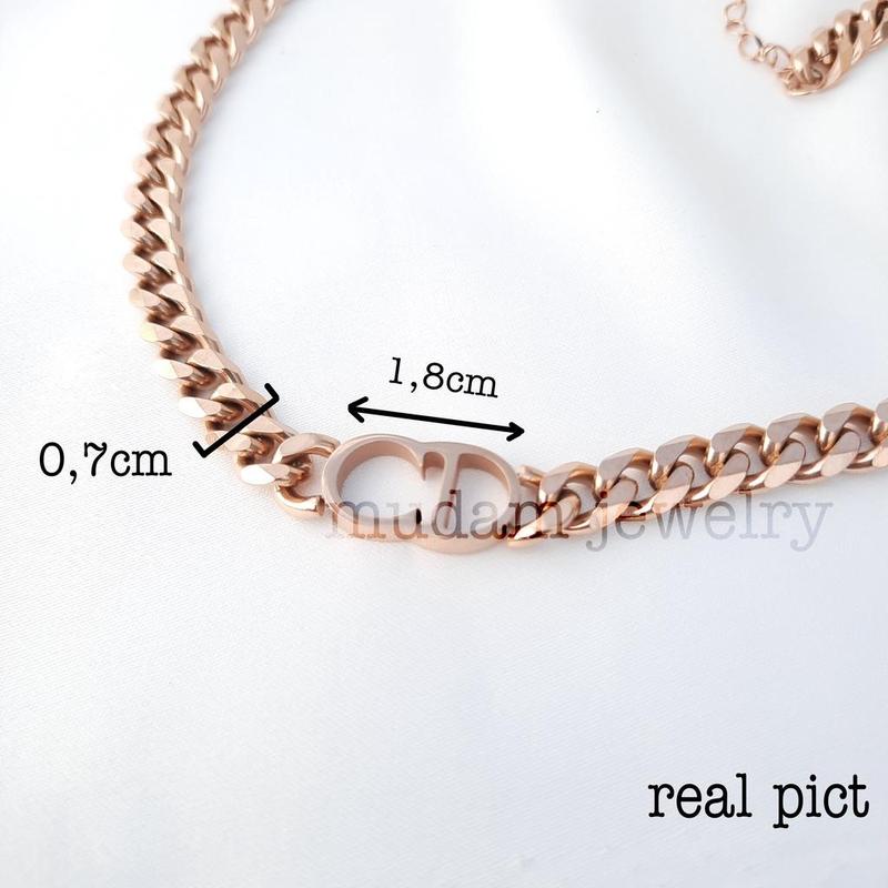 Product Introduction of Kalung Rantai Titan Model CD Tersedia Warna Rose Gold, Gold dan Silver Anti karat Aksesoris Elegan Titanium Asesoris Wanita 1