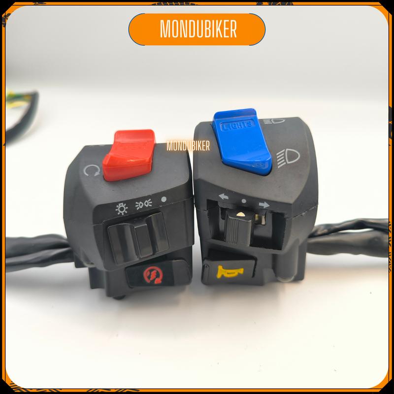 Cùm công tắc FZ - V2 gắn ghi đông xe máy xe điện với kiểu dáng hiện đại tích hợp nhiều chức năng tiện ích. Phụ Kiện Phụ Tùng