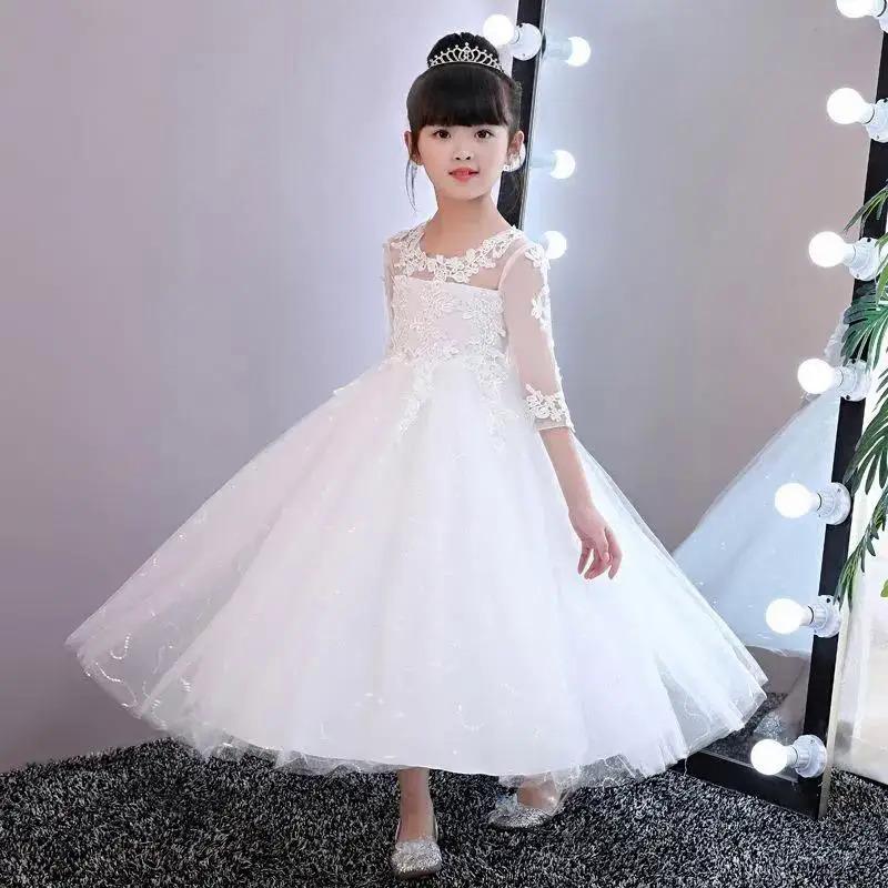 Váy Công Chúa, Phong Cách Quý Cô, Dành Cho Bé Gái, Thời Trang, Thiết Kế Hoa, Thích Hợp Biểu Diễn Piano, Người Dẫn Chương Trình Váy Dạ Hội, Đi Chân, Trình Diễn 5
