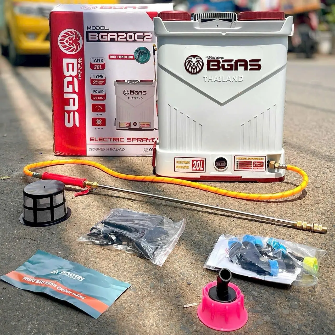 Bình phun BGAS BGA 20C2 - 20L 2 củ bơm | có chế độ đảo thuốc