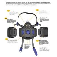 Gambar 3M HF-802SD Half Secure Click Facepiece Reusable Respirator - Medium dari 3M Automotive Kab. Bekasi 5 Tokopedia
