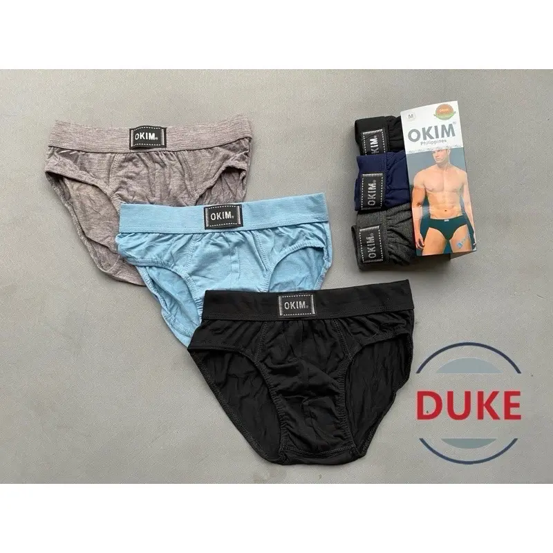 COD   3in1 New Okim #88005  Inside Garter cotton high quality Briefs With Logo Underwear for Men's