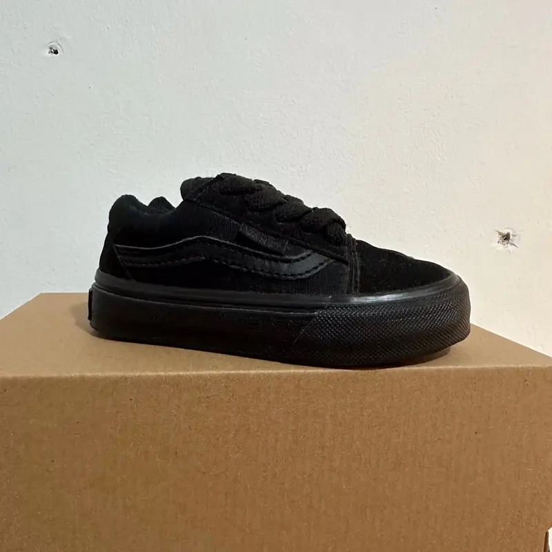 Sepatu Anak Laki Laki dan Perempuan Vns OldSkool full Black 0