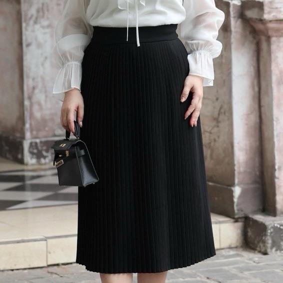 Chân váy tuyết mưa dập ly nhuyễn Bigsize 50-90kg - Voi Voan