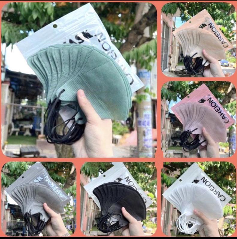 [ MUA 200c tặng 30c  ] Khẩu Trang 5D Thái Lan, Khẩu Trang Careon 3 lớp thời trang Kháng Khuẩn Cao cấp, màu sắc Trendy