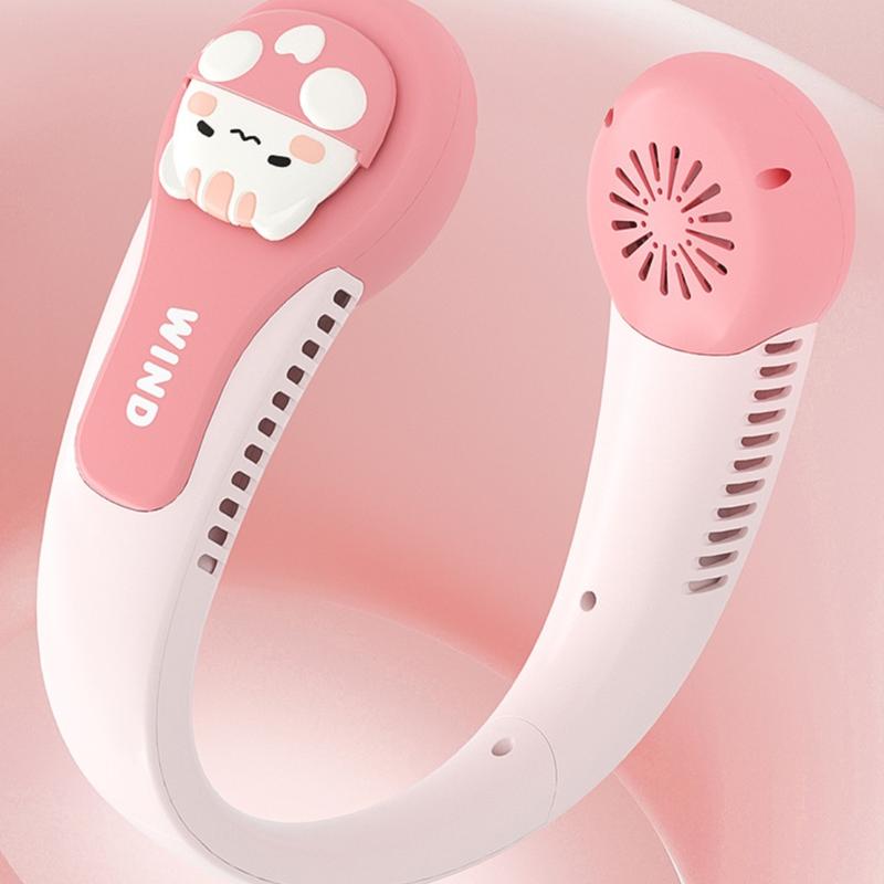 Quạt đeo cổ tích điện mini WIND quạt hình thú sạc điện USB dung lượng pin cao 3 cấp độ gió êm ái bảo hành 12 tháng Phụ Kiện
