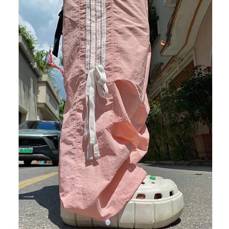 Quần lưng chun phối 4 sọc 2 bên kèm thắt nơ- mẫu mới 2024 -Nữ Pants Women có thể giặt máy thường 7