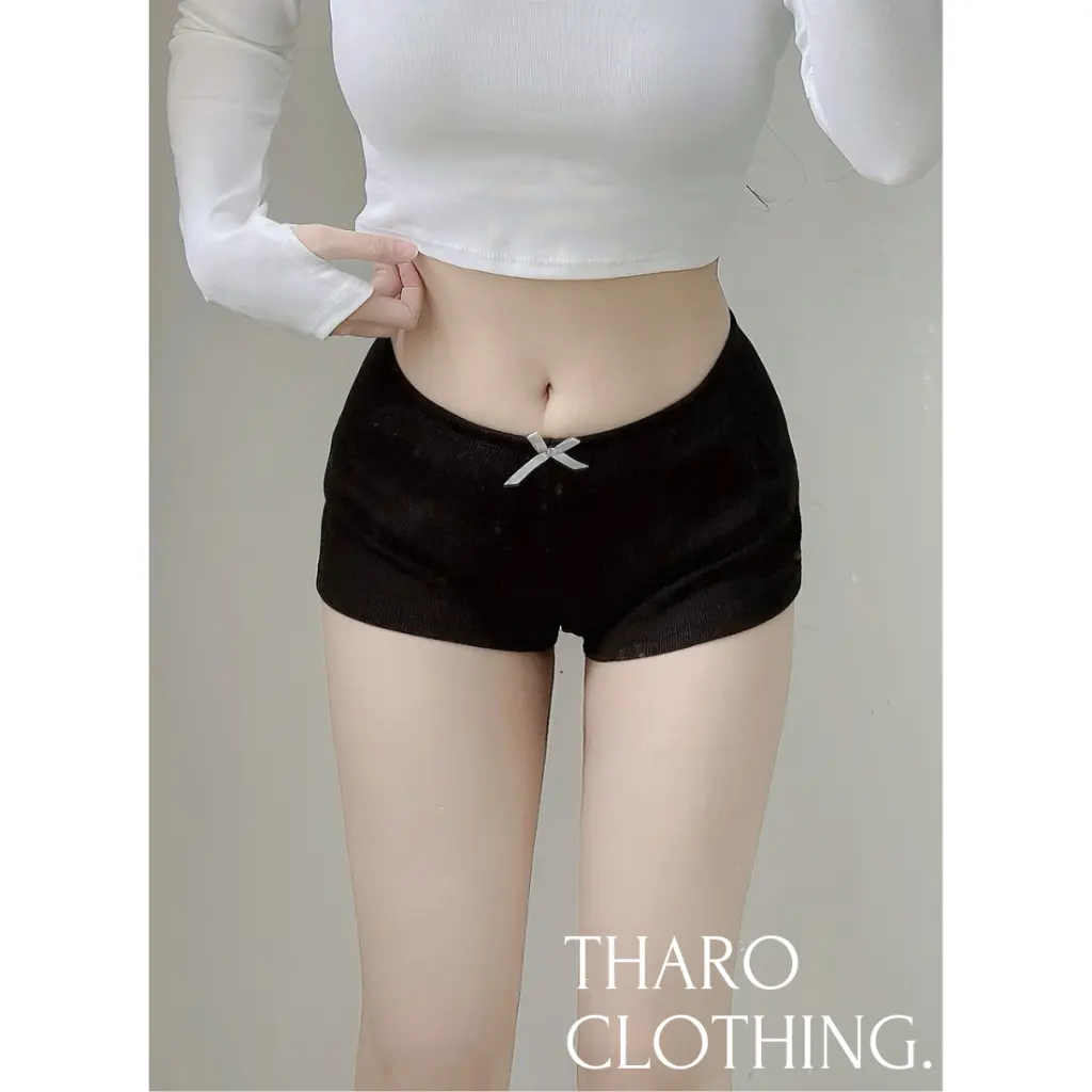 Quần Ngủ Tí Hon Màu Trơn - Tharo Clothing [QUAN0057]Thời trang mới 2025 Nữ Áo
