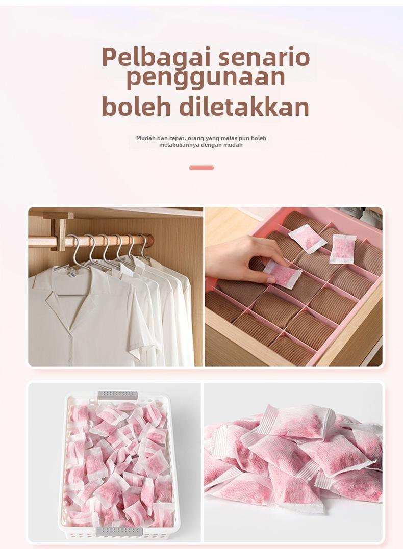 Product Introduction of Kapasiti Penyerapan Lembapan, Kalis Cendawan, Penyerap lembapan, Deodoran, Pakej Bebas, Sesuai untuk Almari Pakaian dan Rak Buku, Wangian Bunga, Semua Musim, Penggantian Bola Kamasutra 7