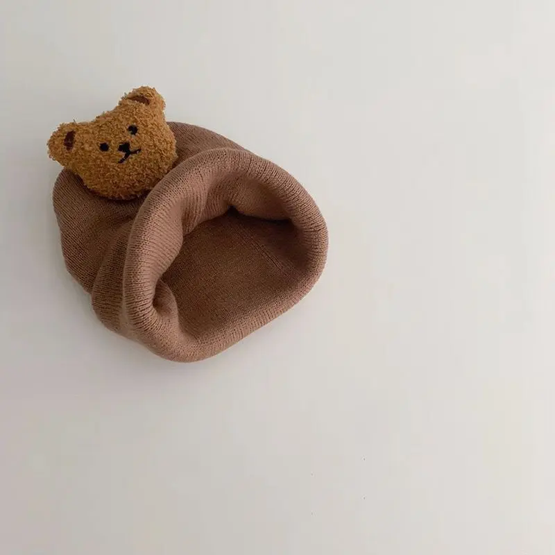 Brownieground 0-1 Tahun | Kupluk Rajut Bayi Anak Laki Laki Dan Perempuan Lucu Impor Premium Ala Korea Motif Bear 5