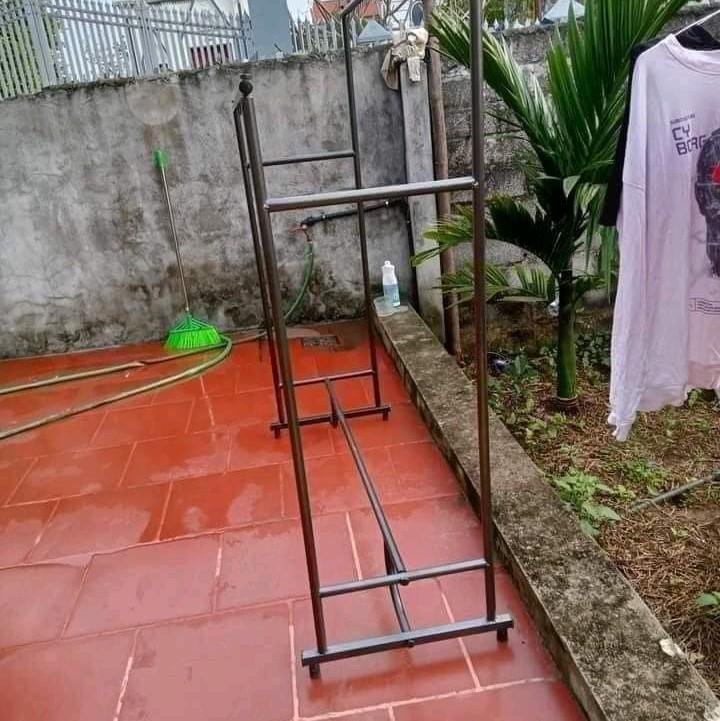 giá phơi quần áo 2 tầng chất liệu inox và sắt sơn tĩnh điện 2